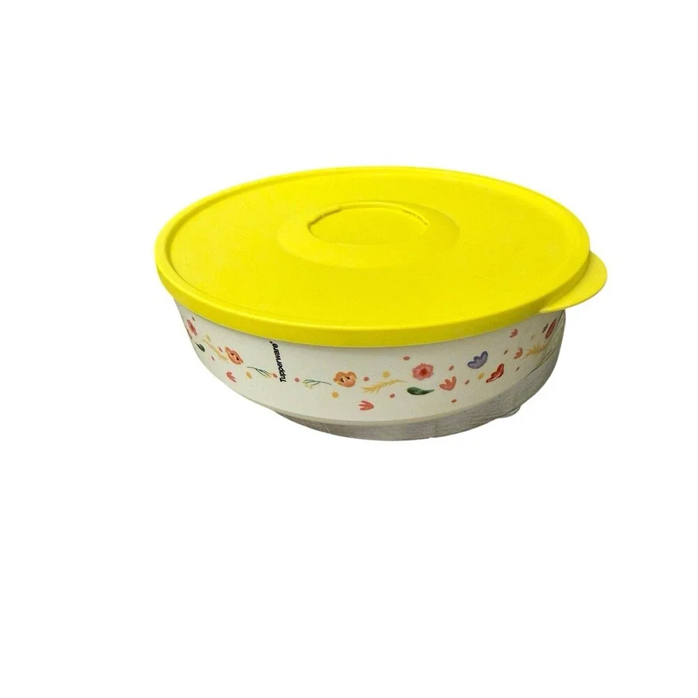 Tupperware Fanciful Floral Illumina Serving Bowl 10.5 Cup/ 2.5 L‎ Bowl Cheerful